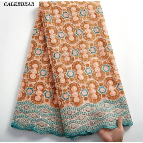 Latest Swiss Voile Lace In Switzerland African Lace Fabric Embroidery Cotton Lace Nigerian Dry Lace Fabric For Party Dress S2459