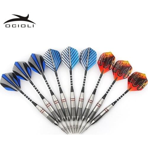 New 3 Pcs/Sets of Darts Professional Steel Tip Dart with Aluminium Shafts Nice Flights High Quality 24g Entertainment