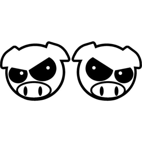 New Cartoons Evil Rally Pigs Car Sticker Car Decals Motorcycl Decals Scratches Waterproof PVC 11CM*9CM