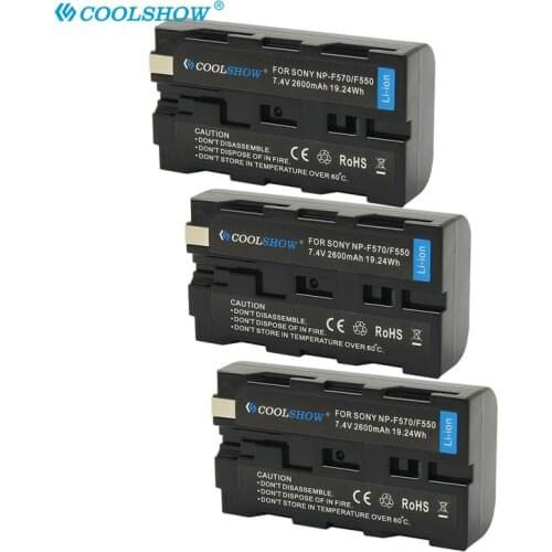 NP-F550 Battery for Sony NP F970 F750 F770 F960 F530 F330 F570 CCD-SC55 TR516 TR716 TR818 TR910 TR917 2600mAh Battery Charger