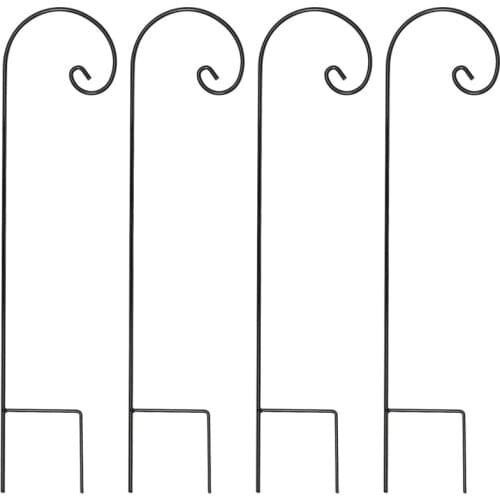 Shepherds Hook, Outdoor Plant Hanger, Heavy Duty Plant Hook For Bird Feeders,Lanterns,Solar Lights,Wedding (4 Pack)