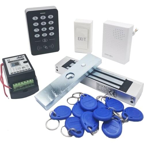 Full Rfid 125khz Door Access Control System Card Access Controller Electric Magnetic Lock & Power Supply