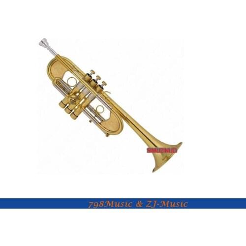 Professional Level Matt Brass Trumpet Heavy C horn Custom series With case