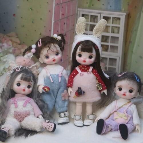 Jointed doll BJD Mini doll hand make up face doll 17cm dolls selling with clothes