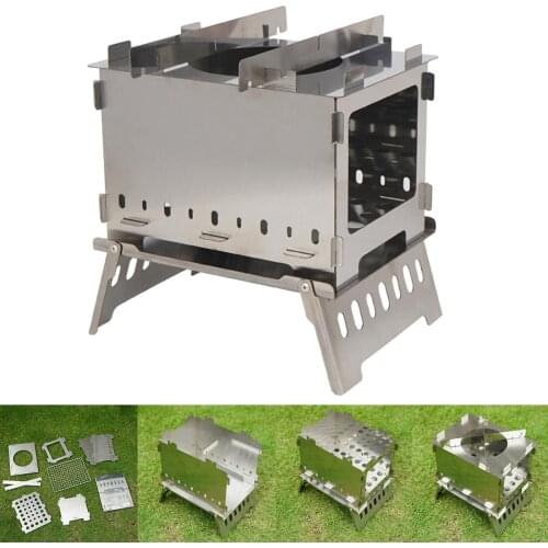 BBQ Barbecue Grill Folding Portable Charcoal Stove Camping Garden Outdoor