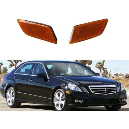 Front Bumper Amber Led Side Markers Lights for Benz-Mercedes W212 E-Class E300 E350 E550 E63 AMG Sedan/Wagon 2010-2014