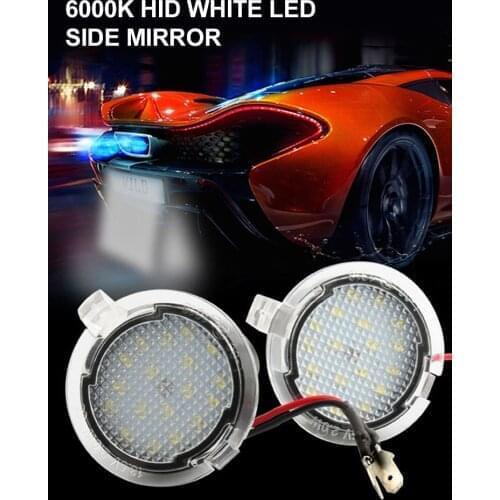 LED Side Mirror Puddle Light 6000K White CREE LED Side Mirror Light for Ford F150 Edge Mondeo Explorer Taurus