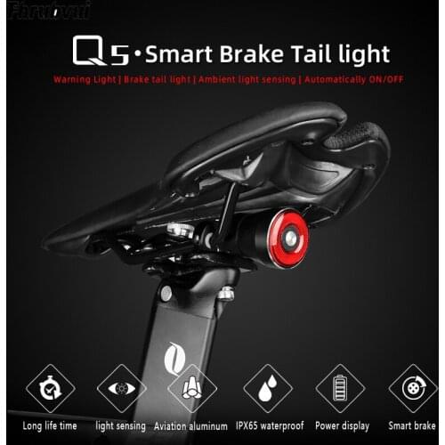 Bike Light Brake induction Bicycle Back Lights USB Charging 22 COBLED 3Mode Rainproof Tail light Mtb Mountain Cycle light