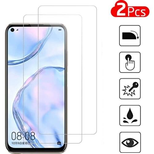 2Pcs/Lot Tempered Glass For Huawei P40 Lite E Protective Glass On For Huawei Honor 9A 9C 9S Screen Protector Film 4G / 5G Phone