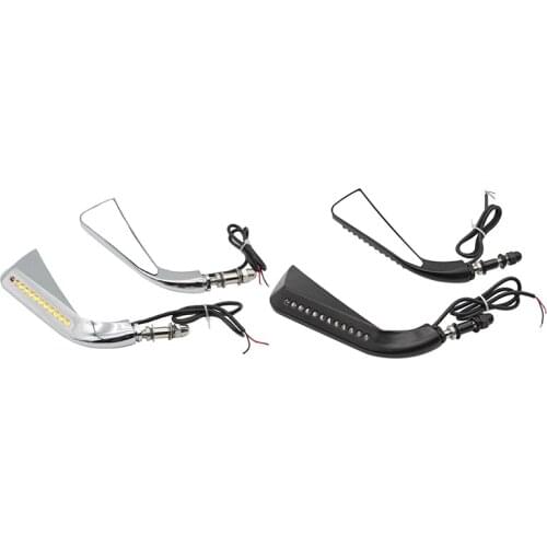 5/16 inch Rearview Mirrors, for Sportster Softail Dyna Electra Glide Dynamic LED Turn Signal Light Side Mirror
