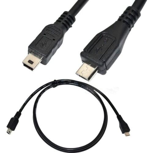 0.25M USB 2.0 Mini B 5 Pin male plug to Micro 5pin male Adapter cable
