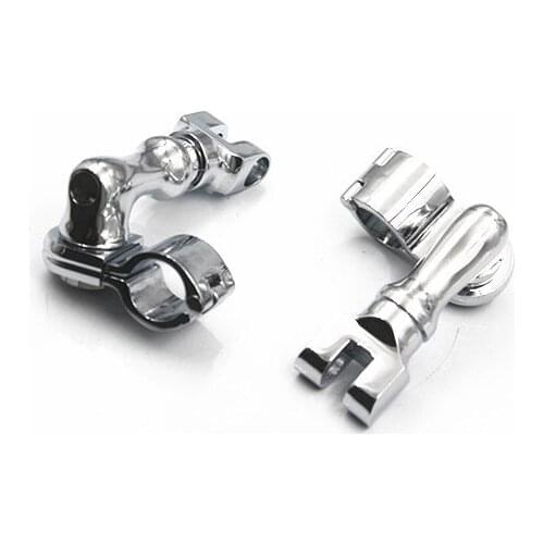 1" 25mm Engine Guard Footpeg Clamps Chrome For Harley Honda Yamaha Kawasaki Suzuki Triumph Bobber Chopper Motorcycle