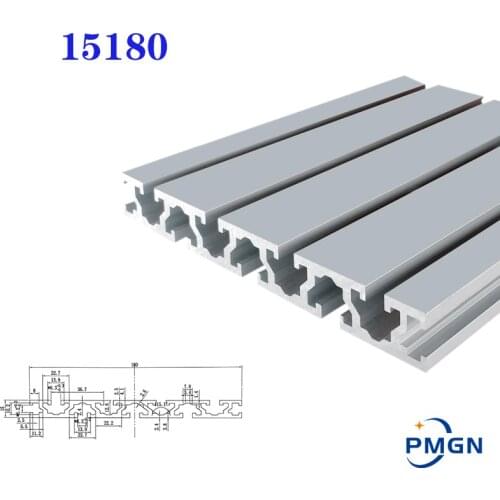 1PC 15180 Aluminum Profile Extrusion 100 200 300 400 450mm Length CNC Parts Anodized Linear Rail for DIY 3D Printer