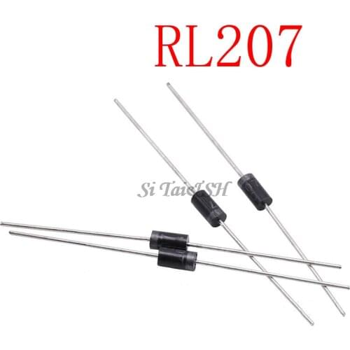 100pcs RL207 Rectifier Diode 2A 1000V DO-15 New original