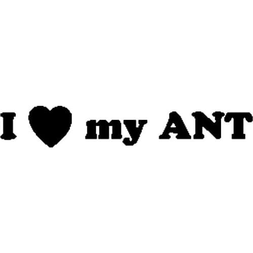 16.7CM*2.7CM I Heart Ant Delicate Vinyl Decal Car Sticker Black/Silver C19-0468