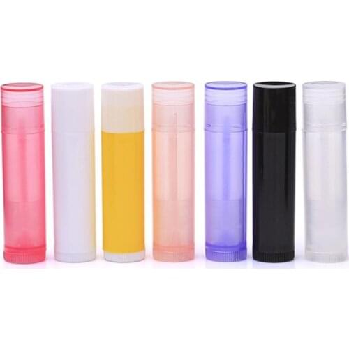 5g Can specify a color DIY Empty white transparent lip balm lipstick tube bottle Mouth Lip Balm Stick Sample Cosmetic Container