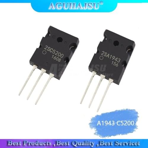 6PCS 2SA1943 TO-3P 2SC5200 TO-3PL=3pair ( 3PCS C5200 + 3PCS A1943 )