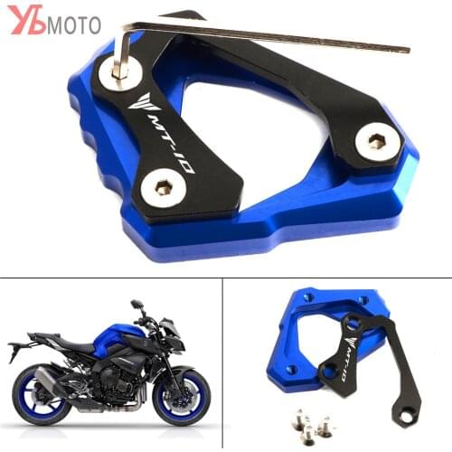 Motorcycles Accessories Kickstand Foot Side Stand Extension Pad Support Plate For Yamaha MT-10 MT 10 MT10 FZ-10 2016-2020 2019