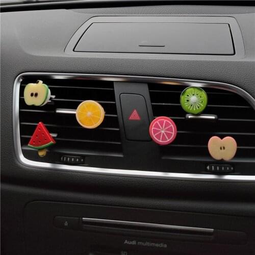 Beautiful color plastic fruit shape Ladies' car perfume Beautiful fruit shaped car air freshener Perfume clip