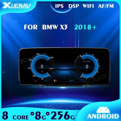 8 256GB Android 11 Car tape recorder radio For BMW X3 2018+ Car Autoradio GPS Navigation Multimedia DVD player Tesla Style