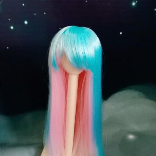 BJD SD 1/3 1/4 1/6 doll wig ancient style Shuye girl 60 cm doll color fade straight hair