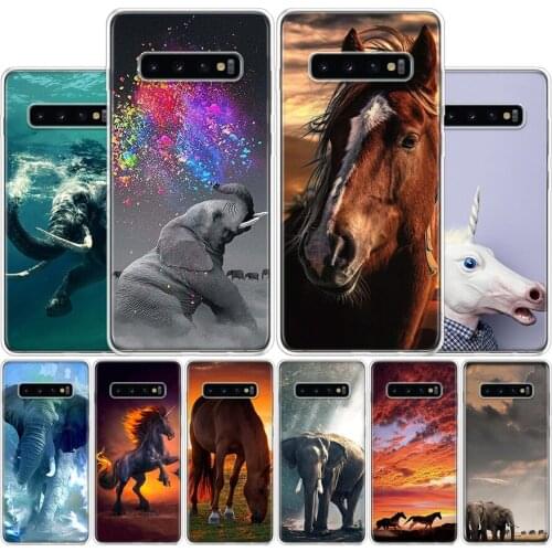 Running Horses And Elephants Phone Case For Samsung Galaxy A51 A71 A50S A30S A10 A20E A40 A70 M30S A91 A01 A6 A7 A8 A9 Plus + Co