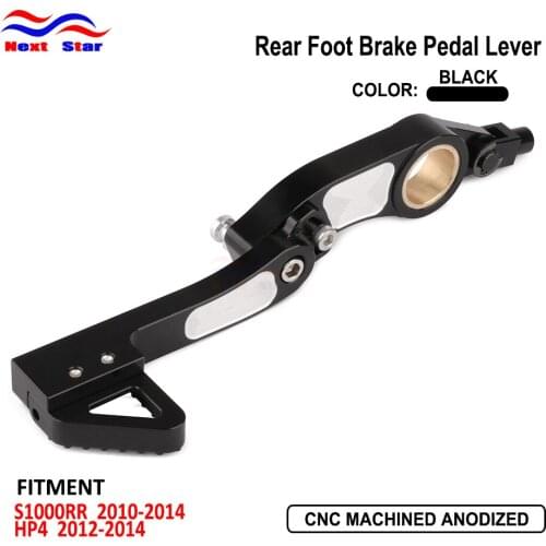Motocross Black Foot Brake Rod Footbrake Lever For BMW S1000RR S1000 RR 2010-2014 HP4 2012-2014