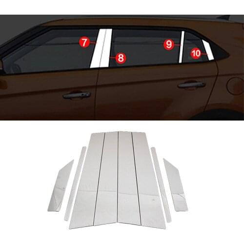 For Hyundai Creta IX25 2016-2018 Decorate Accessories Chrome Window Pillar Cover Trim Stainless Steel Center Pillars Sticker