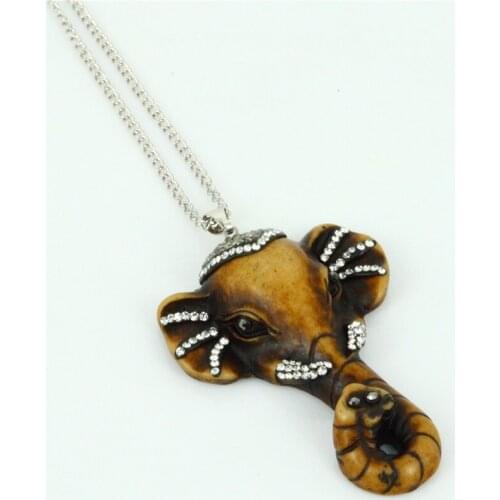 Hot Cute Elephant Pendant Necklace Punk Choker Stone Necklace Bijoux Collares Charm Necklace Statement