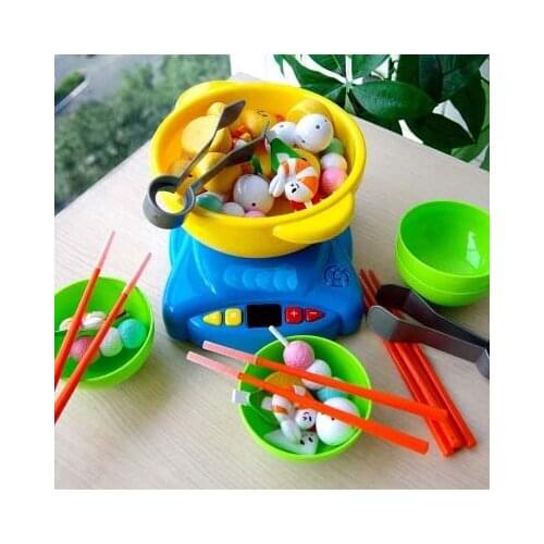 Hot pot simulation kitchen puzzle early education practice chopsticks boy girl Guojiajia folder folder music childrens toys gif