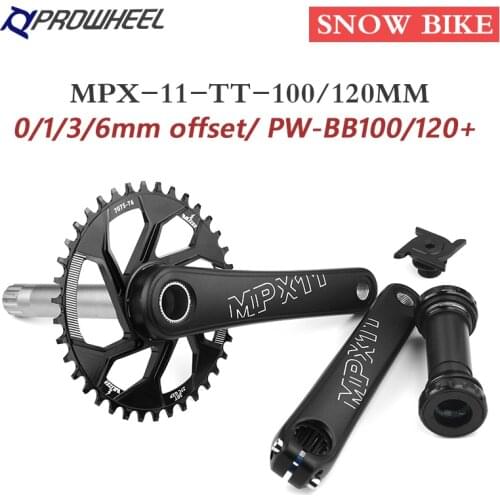 PROWHEEL Crankset 170mm Fat Bicycle Chainring 28/30/32/34/36/38/40/42T Narrow Wide Chainwheel Snow Bike Crown for Shimano SRAM