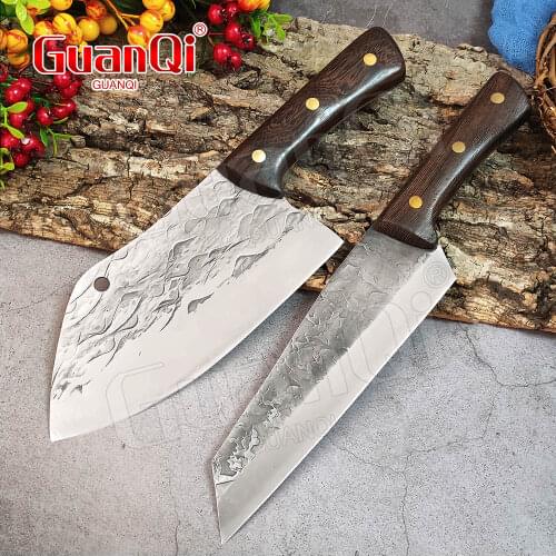 Kitchen Chef Knives Stainless Steel Razor Sharp Slicing Knife Forged Steel Wood Handle Cleaver Knifes High-carbon Bone Chopper