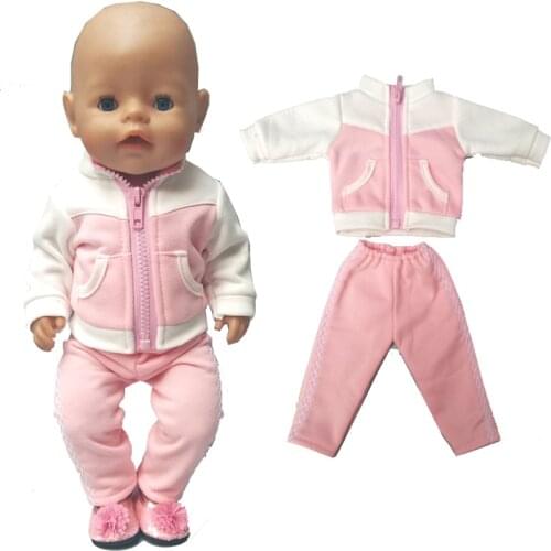 Doll Clothes for 43cm Born Baby Doll Jacket Clothes Pants Set for 17" 43cm Baby New Born Doll Down Coat Children Doll Toys Wear