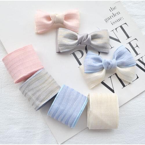 22 Meters 38mm 1.5" Wave Pattern Stripe Ribbons DIY Hair Bowknot Accessories Satin Ribbon Handmade Tape Riband Webbing