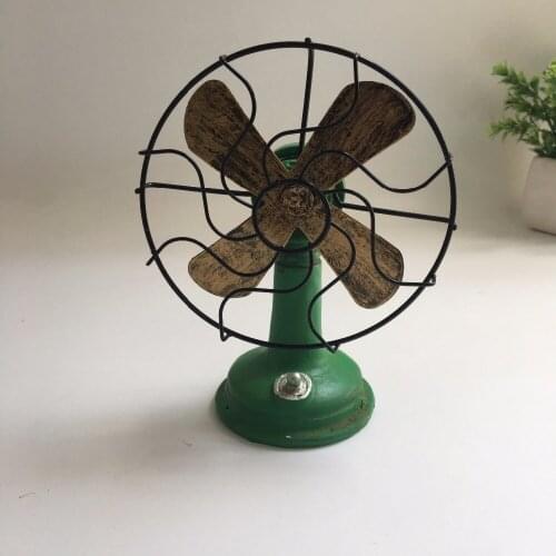 Hot Selling Vintage Home Decor Retro Fan Bar Decoration Zakka Resin Crafts