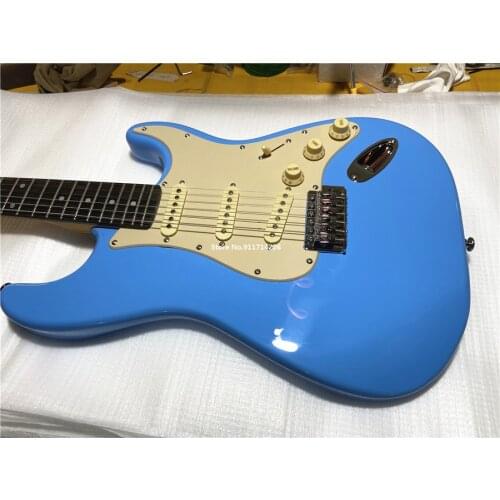 Inheriting the classic gem blue 6 string electric guitar can be customized free shipping