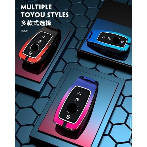 NEW Car Key Case Cover For Mercedes Benz E V-Class E300 W202 W210 2017 Protector Shell Keychain Auto Accessories