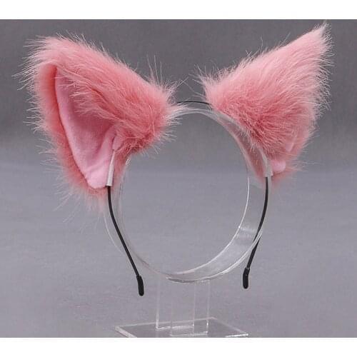 Cute Cat Ear Hair Hoop Hairpin Fox Faux Fur Hairband Headbands Fashion Cosplay Costume Halloween Party Accessories 2021 New
