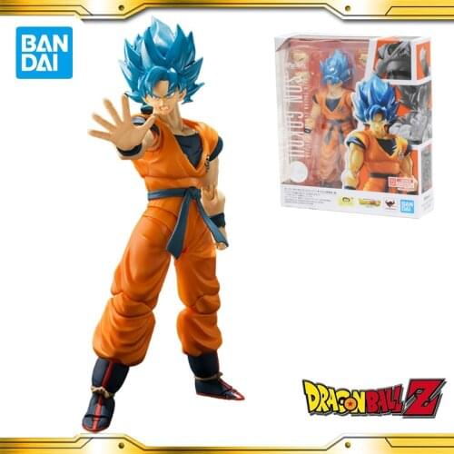 BANDAI Dragon Ball Z SHF Super Saiyan Son Goku Action PVC Collection Model Toy Anime Figure Toys For Kids