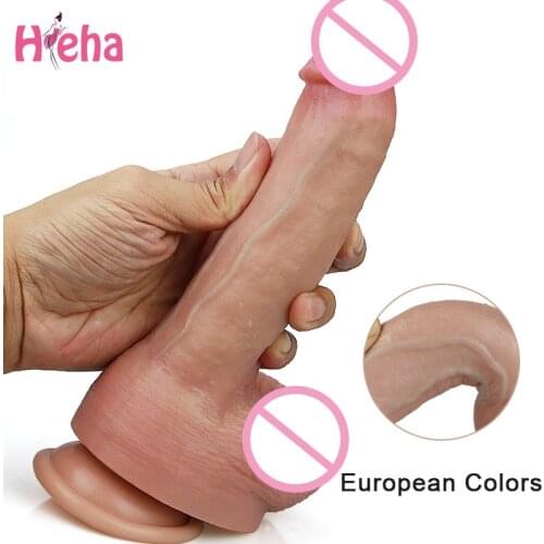 Skin Feeling Large Realistic Penis Sexy Dildos for Women Soft Silicone Strapon Dick Big Anal Lesbain Sex Toy Female Masturbation