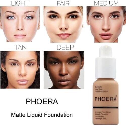 PHOERA Liquid Foundation Mineral Touch Facial Whitening Concealer Cream Brighten Moisturizer Face Makeup Primer Easily TSLM1