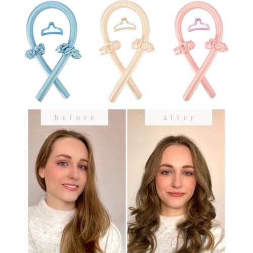 No Heat Curls Ribbon Heatless Curling Rod Headband Curls Silk Ribbon Lazy Curler Hair Rollers Sleeping Soft Wave Formers