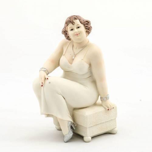POLYESTER PUFA SITTING WOMEN FIGURES TRINKET Decoration Gift