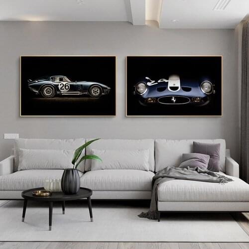 Retro Car Canvas Posters and Prints Classic Racing Car Wall Art Future Steam City Sport Car Canvas Art Picture for Home Decor