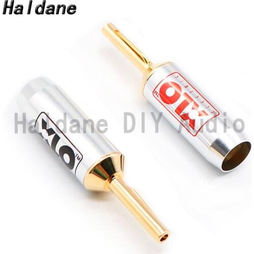 Haldane Banana 24K Gold Plated Connectors XLO Banana Plug DIY for Speaker Cable