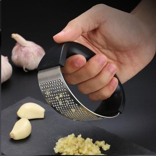 304 Garlic Press Household Manual Garlic Press Device Kitchen Press With Box Squeezer Handheld Ginger Garlic Tools Easy Operate