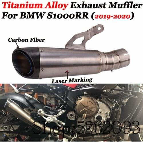 Slip On For BMW S1000RR 2019 2020 Full System Motorcycle GP Exhaust Escape Modify Middle Link Pipe Carbon Titanium Alloy Muffler