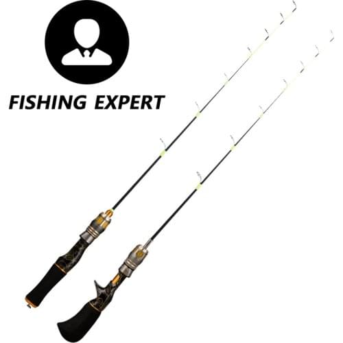 Light Boat Lure Ice Rod 0.5 0.7m Winter Flat Soft Tail Carbon Fiber Fishing Gear Plug-in Casting Spinning Rod Portable Mini Pole
