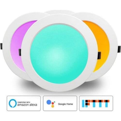 Smart Home LED Downlight Automation WiFi Switch Light Bulb Work With Alexa Google Home Assistant Smart Life Tuya APP