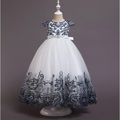 High quality Wedding teens lace princess dress for girl elegant birthday party dress girl dress for First communion